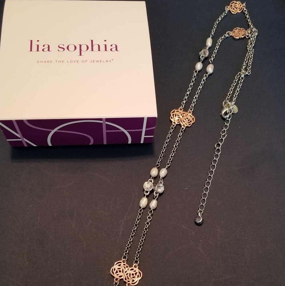 Lia Sophia Tea Rose Necklace